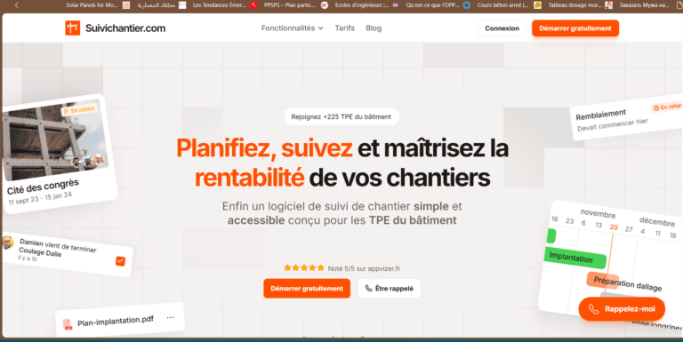 Suivi chantier : L’outil Ultime pour Gérer Vos Projets de Construction