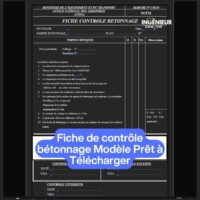 Fiche de Contrôle Bétonnage : Modèle Prêt à Télécharger