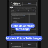 Fiche de contrôle ferraillage : Modèle Prêt à Télécharger