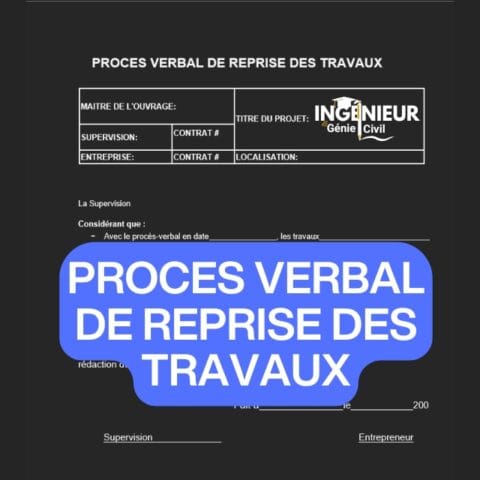 Procès-Verbal de Reprise des Travaux : Modèle Prêt à Télécharger