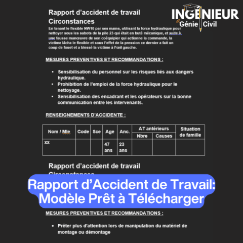 Rapport d’Accident de Travail : Modèle Prêt à Télécharger