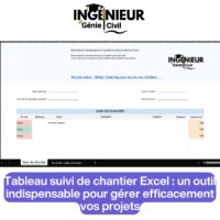 Tableau suivi de chantier Excel : un outil indispensable pour gérer efficacement vos projets