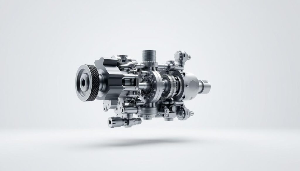 A highly detailed and technically accurate 3D CAD model of a complex mechanical assembly, showcasing the advanced capabilities of SolidWorks for efficient product design. The assembly features a range of intricate components, expertly crafted with precise engineering tolerances, seamlessly integrated to form a cohesive and visually striking whole. Rendered in a clean, minimalist style, with soft, directional lighting accentuating the assembly's intricate details and sleek, modern aesthetic. The composition places the assembly prominently in the center, surrounded by a neutral, high-contrast background that allows the engineering masterpiece to take center stage, inspiring awe and admiration. A highly detailed and technically accurate 3D CAD model of a complex mechanical assembly, showcasing the advanced capabilities of SolidWorks for efficient product design. The assembly features a range of intricate components, expertly crafted with precise engineering tolerances, seamlessly integrated to form a cohesive and visually striking whole. Rendered in a clean, minimalist style, with soft, directional lighting accentuating the assembly's intricate details and sleek, modern aesthetic. The composition places the assembly prominently in the center, surrounded by a neutral, high-contrast background that allows the engineering masterpiece to take center stage, inspiring awe and admiration.