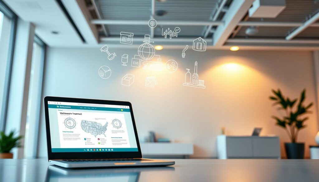 An online course on wastewater treatment, with a sleek, professional design. In the foreground, a modern laptop displays an interactive learning interface, its screen illuminated by warm studio lighting. In the middle ground, technical diagrams and schematics hover in midair, detailing the intricacies of sewage processing. The background features a minimalist, white-walled office setting, with clean lines and subtle ambient lighting, evoking a sense of efficiency and expertise. The overall atmosphere is one of educational excellence, with a focus on practical, hands-on knowledge for the aspiring sanitation engineer. An online course on wastewater treatment, with a sleek, professional design. In the foreground, a modern laptop displays an interactive learning interface, its screen illuminated by warm studio lighting. In the middle ground, technical diagrams and schematics hover in midair, detailing the intricacies of sewage processing. The background features a minimalist, white-walled office setting, with clean lines and subtle ambient lighting, evoking a sense of efficiency and expertise. The overall atmosphere is one of educational excellence, with a focus on practical, hands-on knowledge for the aspiring sanitation engineer.