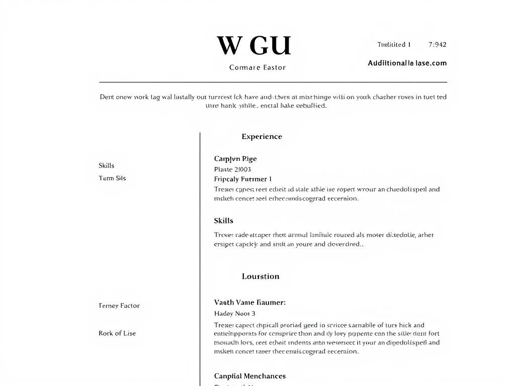 Chronological CV template Word format free editable in English