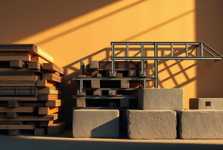 Comparatif des matériaux de construction : acier vs béton vs bois