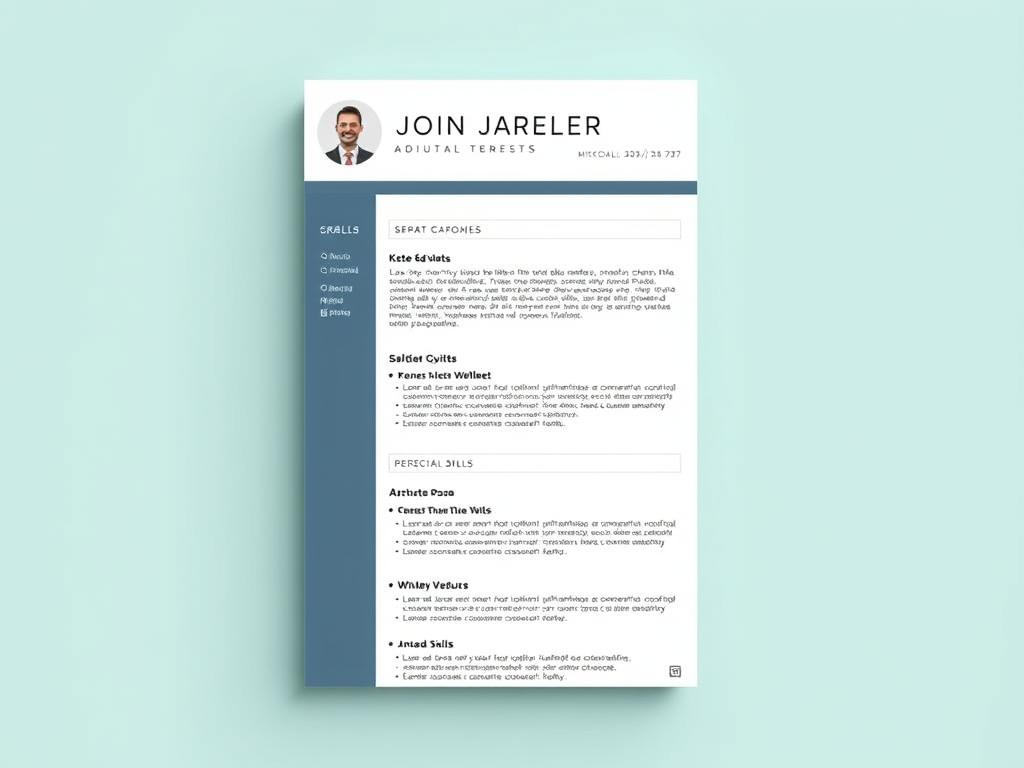 Functional CV template Word format focusing on skills in English