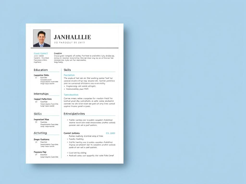 Graduate CV template Word format free editable in English