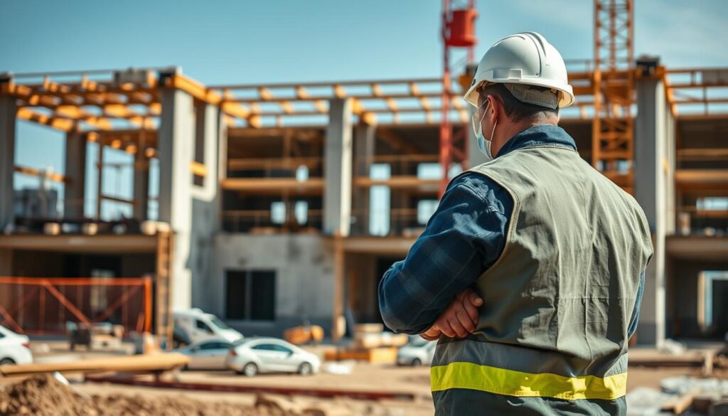 Image de conducteur de travaux sur un chantier de construction