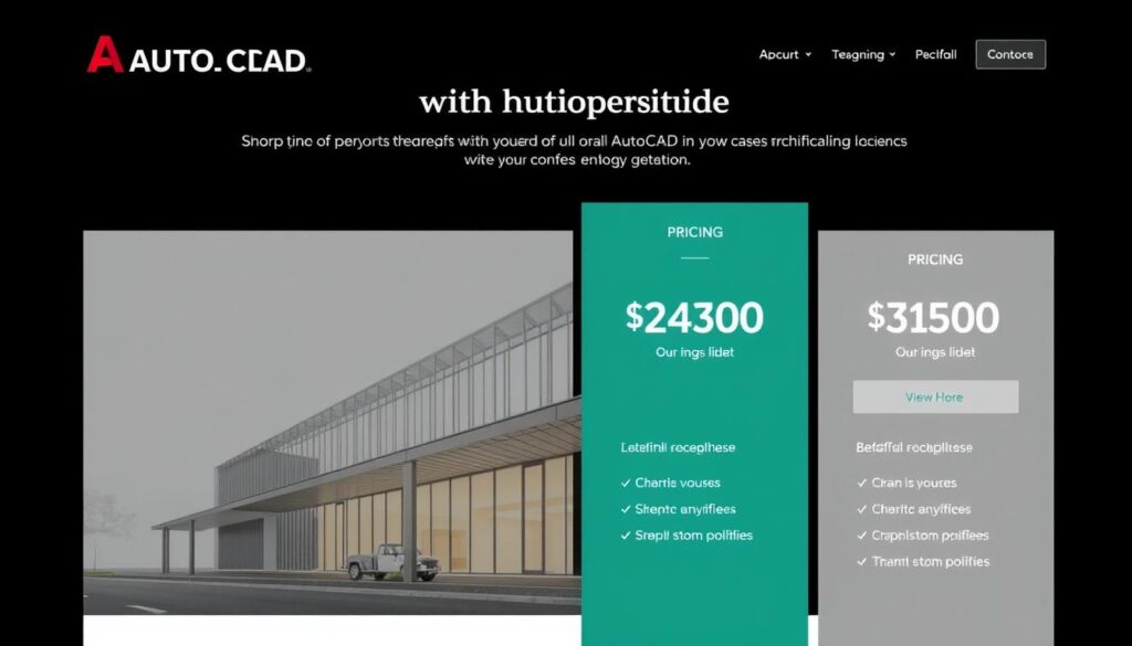 Image de la page de tarification de la formation AutoCAD Architecture