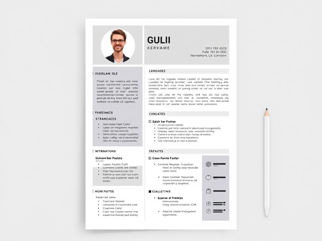 International CV template Word format for global job applications in English