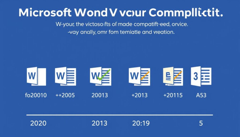 Microsoft Word versions compatibility chart for free editable CV templates