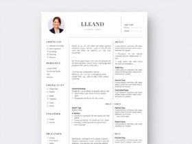 Minimalist CV template for Word with clean layout and professional design