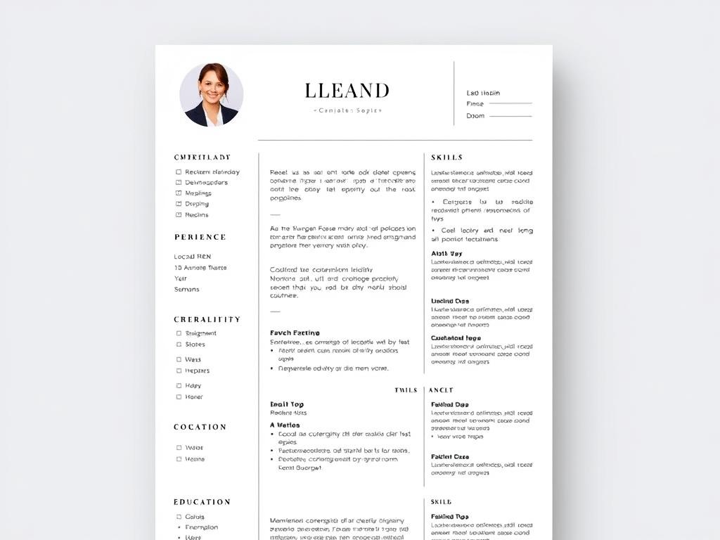 Minimalist CV template for Word with clean layout and professional design