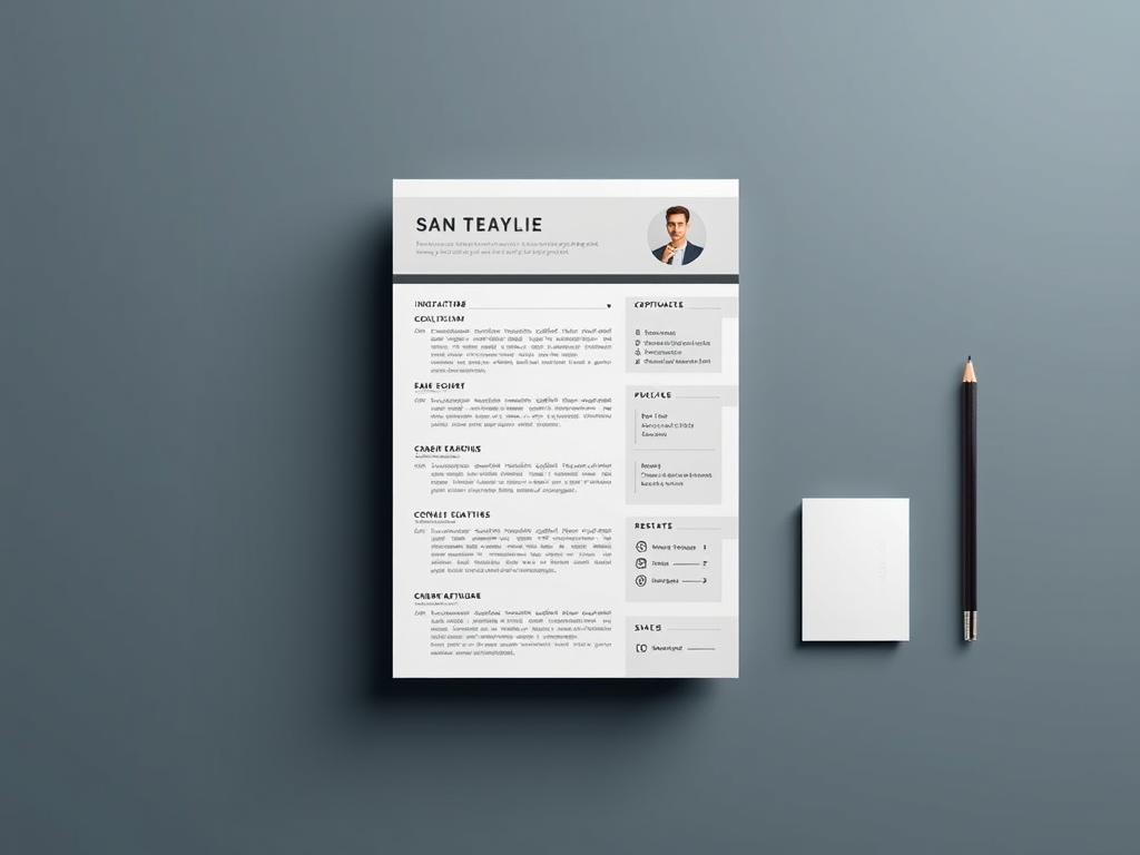 One-page CV template Word format concise and impactful in English