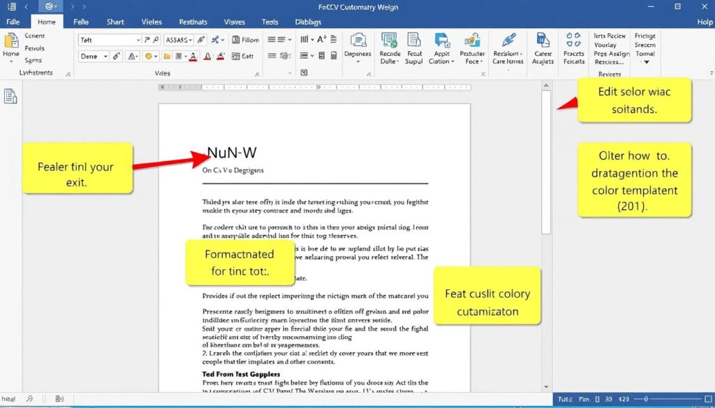 Step-by-step guide showing how to edit free editable CV templates Word English version
