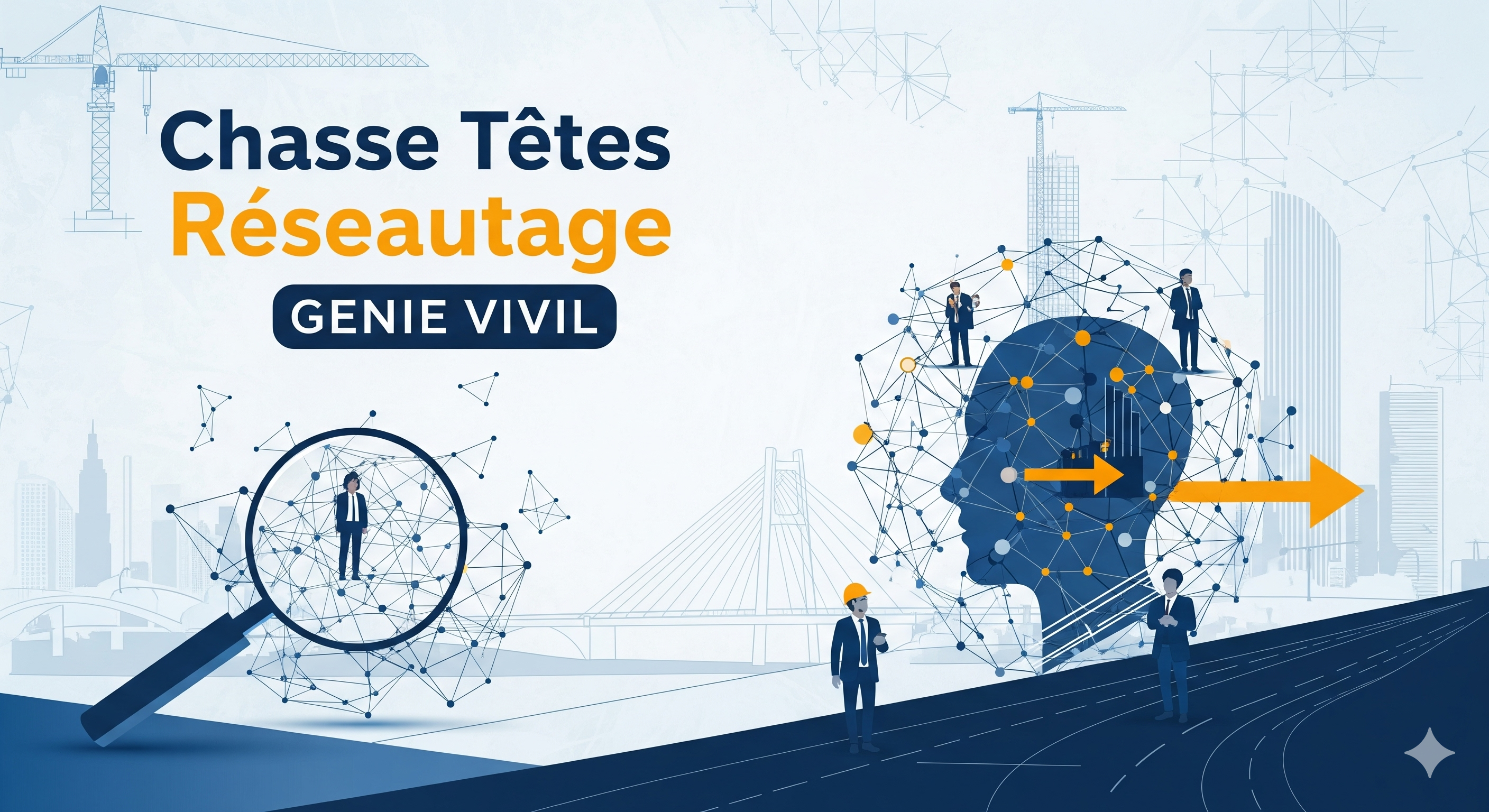 Professionnels du génie civil en réseau lors d'un événement