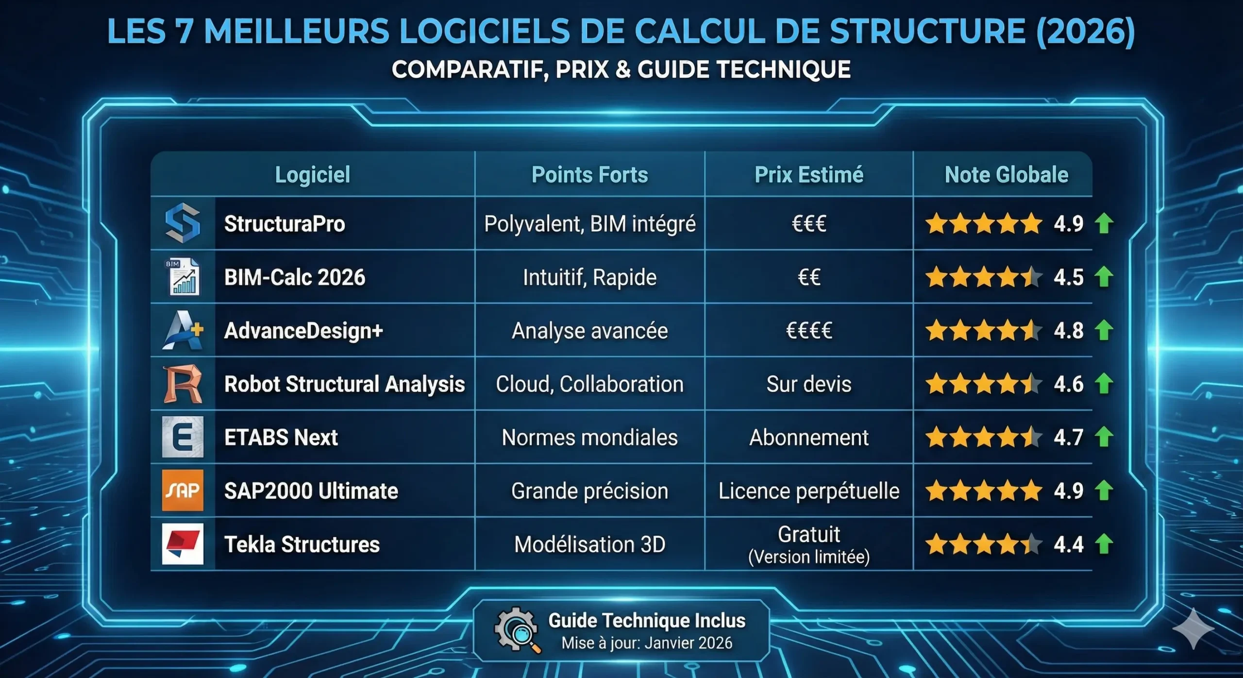 Les 7 Meilleurs Logiciels de Calcul de Structure (2026)