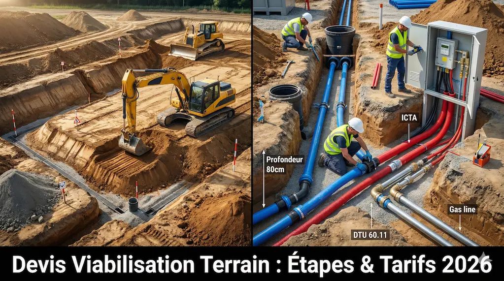 Coûts Raccordement Eau Électricité Gaz