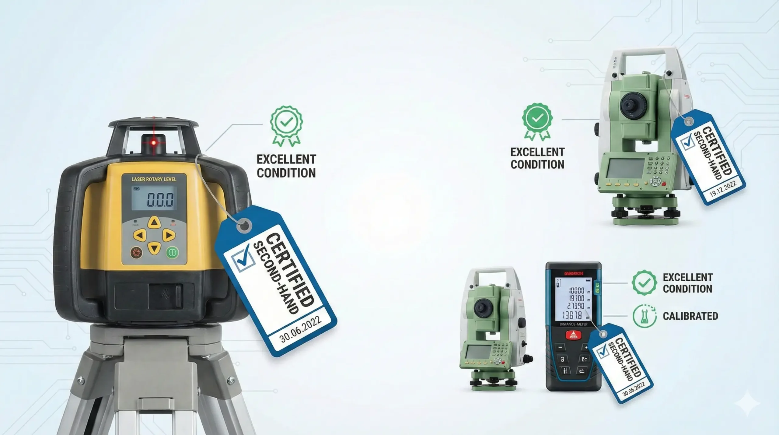 Équipements d’arpentage utilisés et approuvés