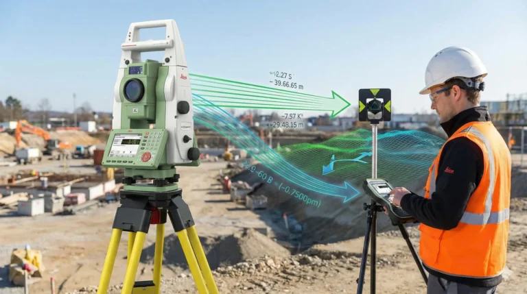 Station de surveillance robotique totale sur le chantier