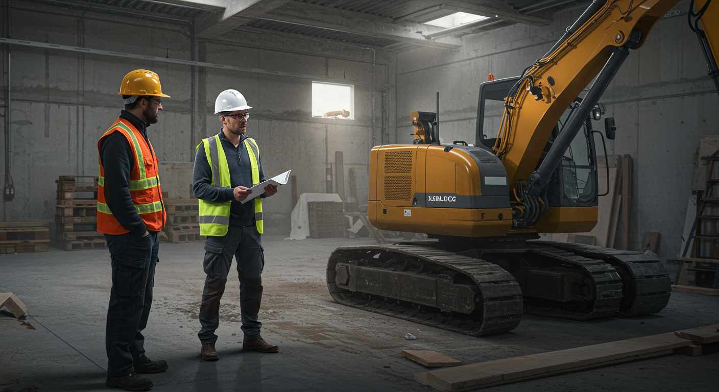 Vue d'un chantier de construction moderne avec équipements de génie civil