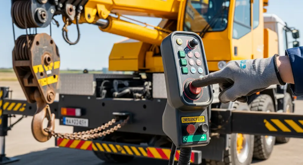 Palan mobile d'atelier compact et facile à manœuvrer entre les équipements.