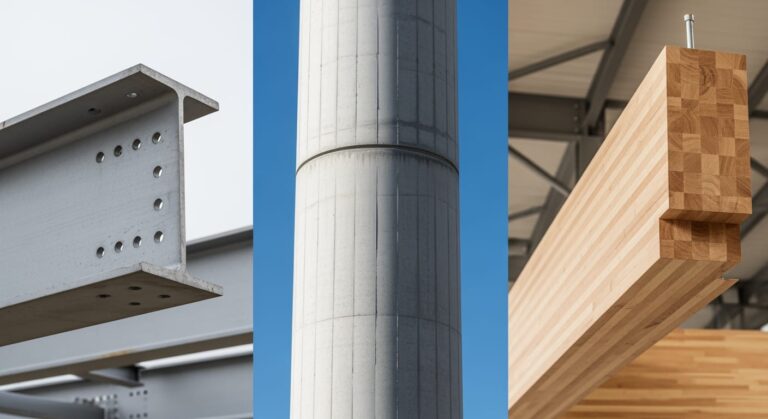 Acier vs Béton vs Bois : Comparatif des Matériaux de Construction (Update 2026) Acier vs Bois vs Acier