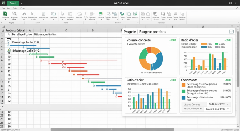 Application Excel de suivi de chantier : Optimisation des calculs de structure et du planning (Guide 2026)