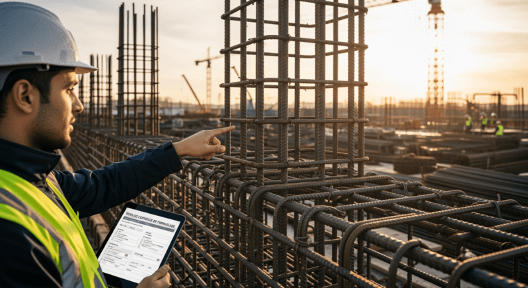 Fiche de contrôle de ferraillage : Garantir la conformité structurale selon l&rsquo;Eurocode 2 (Guide 2026)