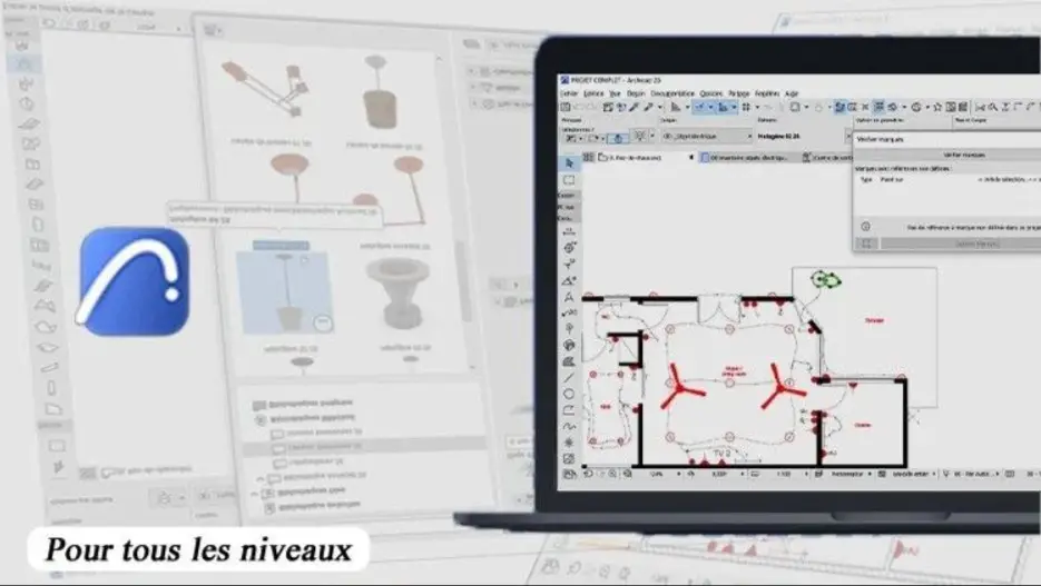 Apprenez a realiser un Plan delectricite en 2D sur ArchiCAD