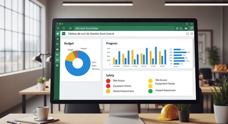Tableau de Suivi de Chantier Excel (Gratuit) 2026