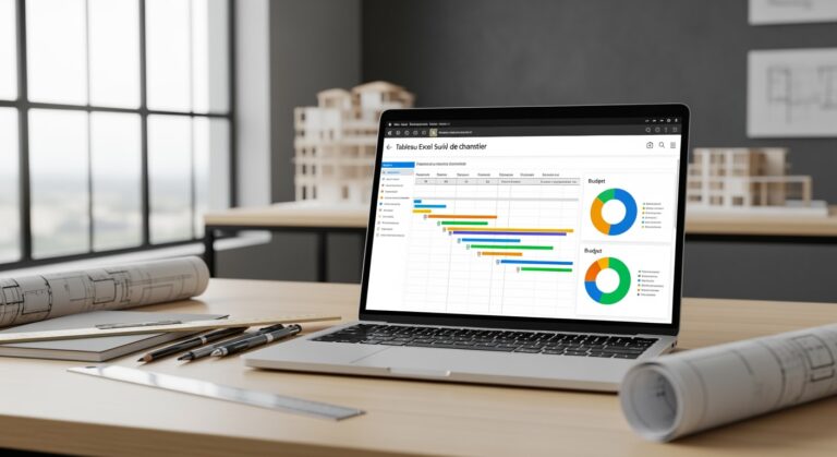 Tableau Excel Suivi de Chantier 2026 GRATUIT : RDM Béton + RE2020 + VBA