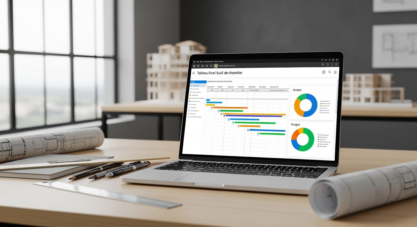 Tableau Excel Suivi De Chantier 2026 GRATUIT : RDM Béton + RE2020 + VBA